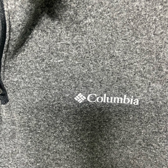 Men’s Columbia Heather Gray Quarter-Zip Pullover Large - Picture 2 of 9